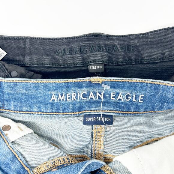 American Eagle Bundle Lot (2) High Rise‎ Distressed Cut Off Denim Shorts Size 2 - Picture 7 of 10